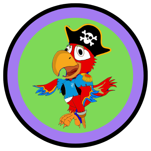 red black minimalist pirate games logo design - 1